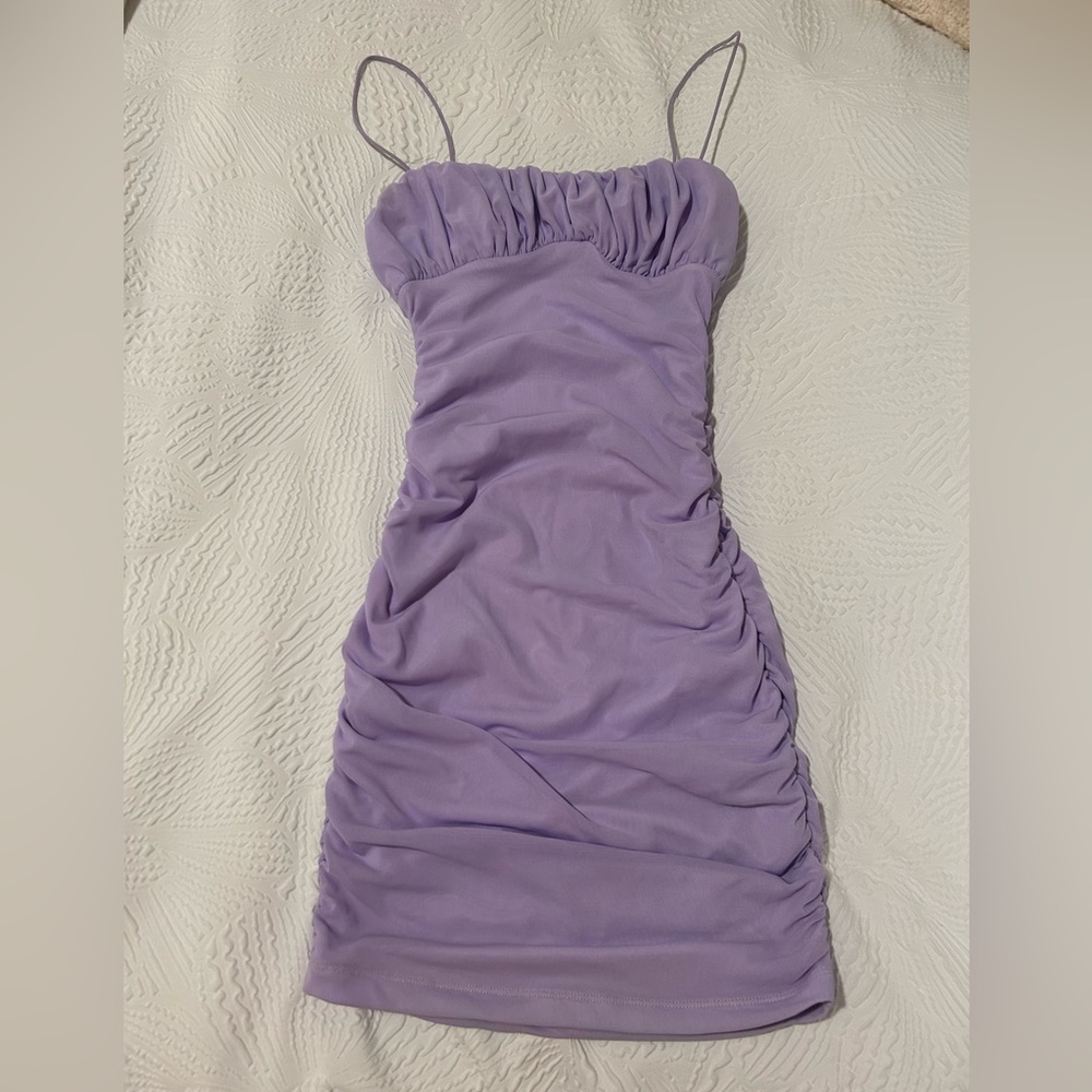 Purple mini dress